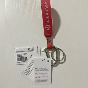 lululemon athletica Silicone Keychain Desert Red Pink Haze